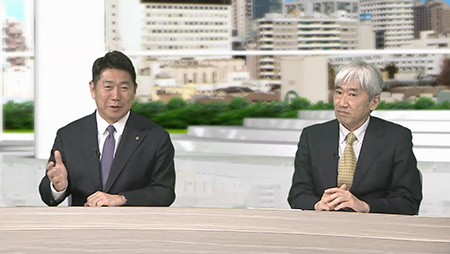 福田紀彦川崎市長との ESG 対談の模様